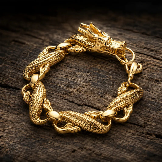 Bracelet Chaîne Tête de Dragon