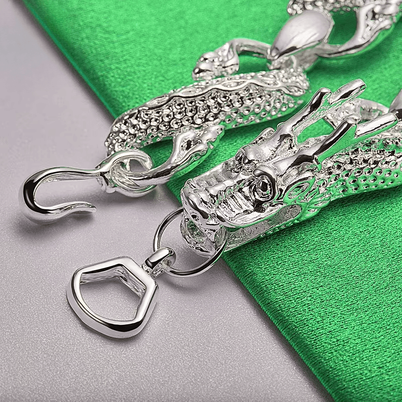 Bracelet Chaîne Tête de Dragon Doré