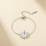 Bracelet Chaînette Fleur de Lotus 7 Chakras - Vignette | Médiéfan