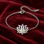Bracelet Chaînette Fleur de Lotus 7 Chakras - Vignette | Médiéfan