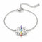 Bracelet Chaînette Fleur de Lotus 7 Chakras Argenté