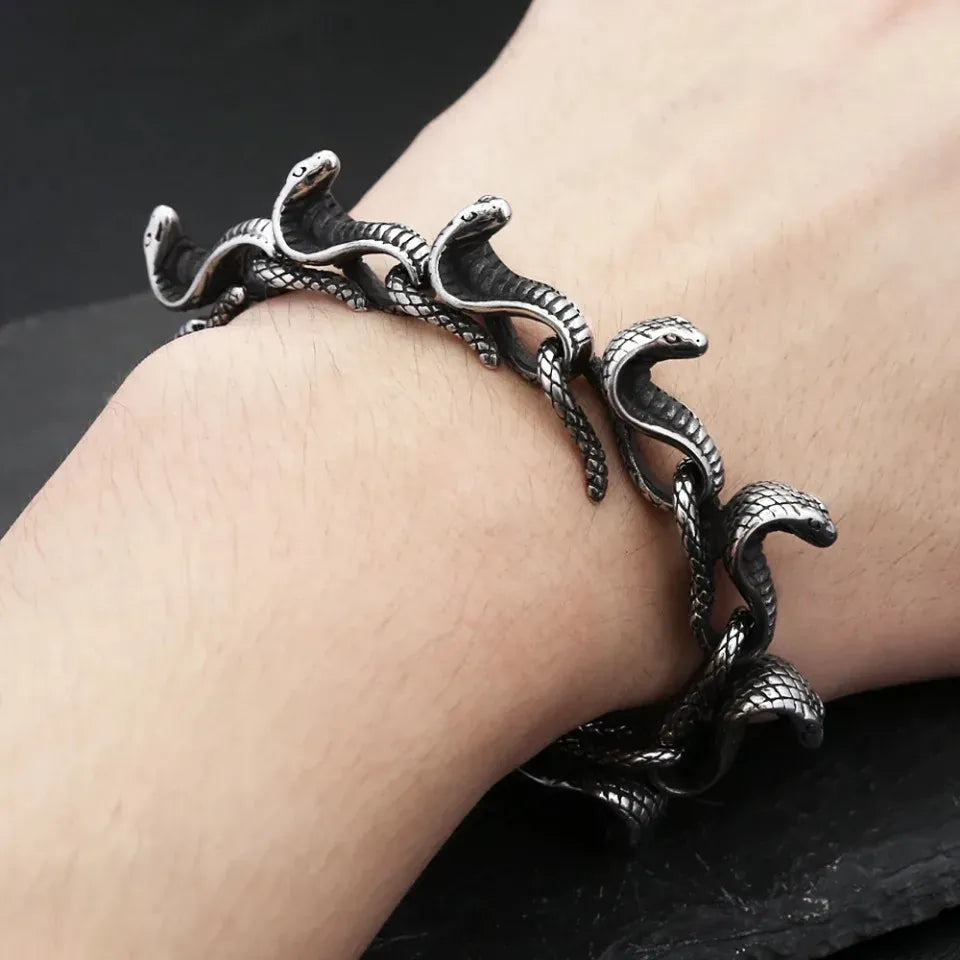 Bracelet Cobras Enchaînés