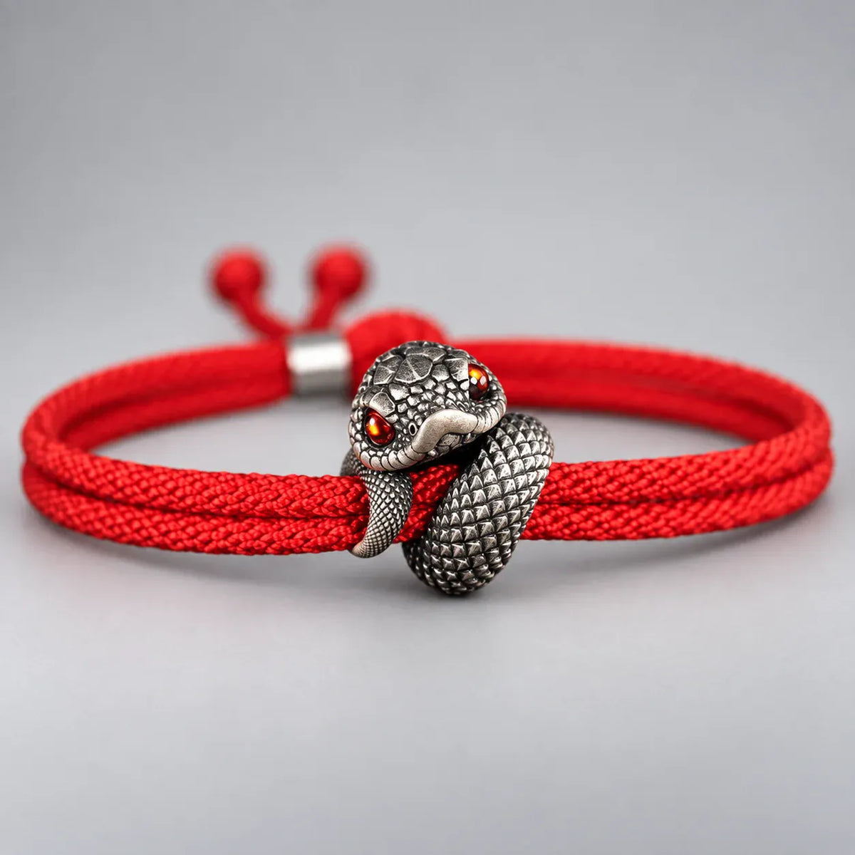 Bracelet Cordon Serpent Lové Rouge