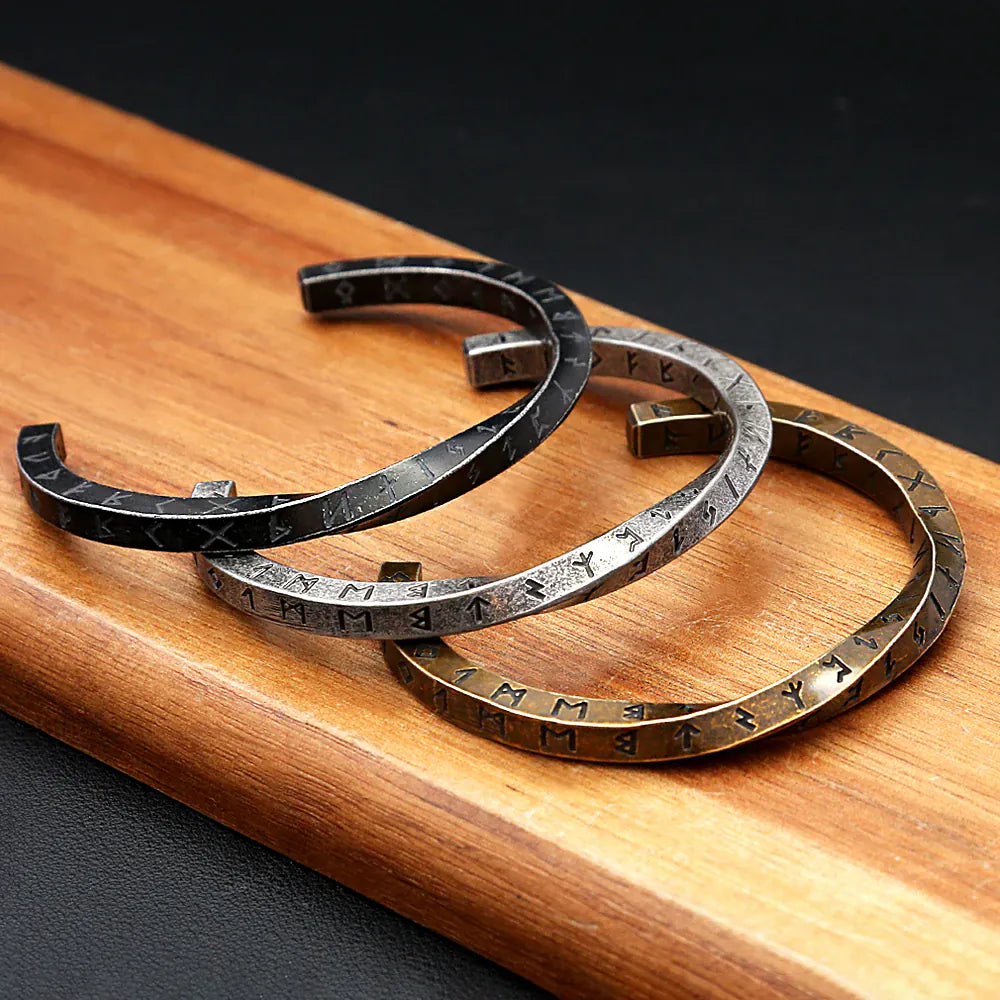 Bracelet d'ouverture Mobius en acier inoxydable 316L, Runes Viking, pour hommes et femmes, amulette païenne nordique, bijoux Talisman