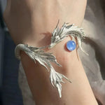 Bracelet Dragon Élégant à Gemme Bleue - Vignette | Médiéfan