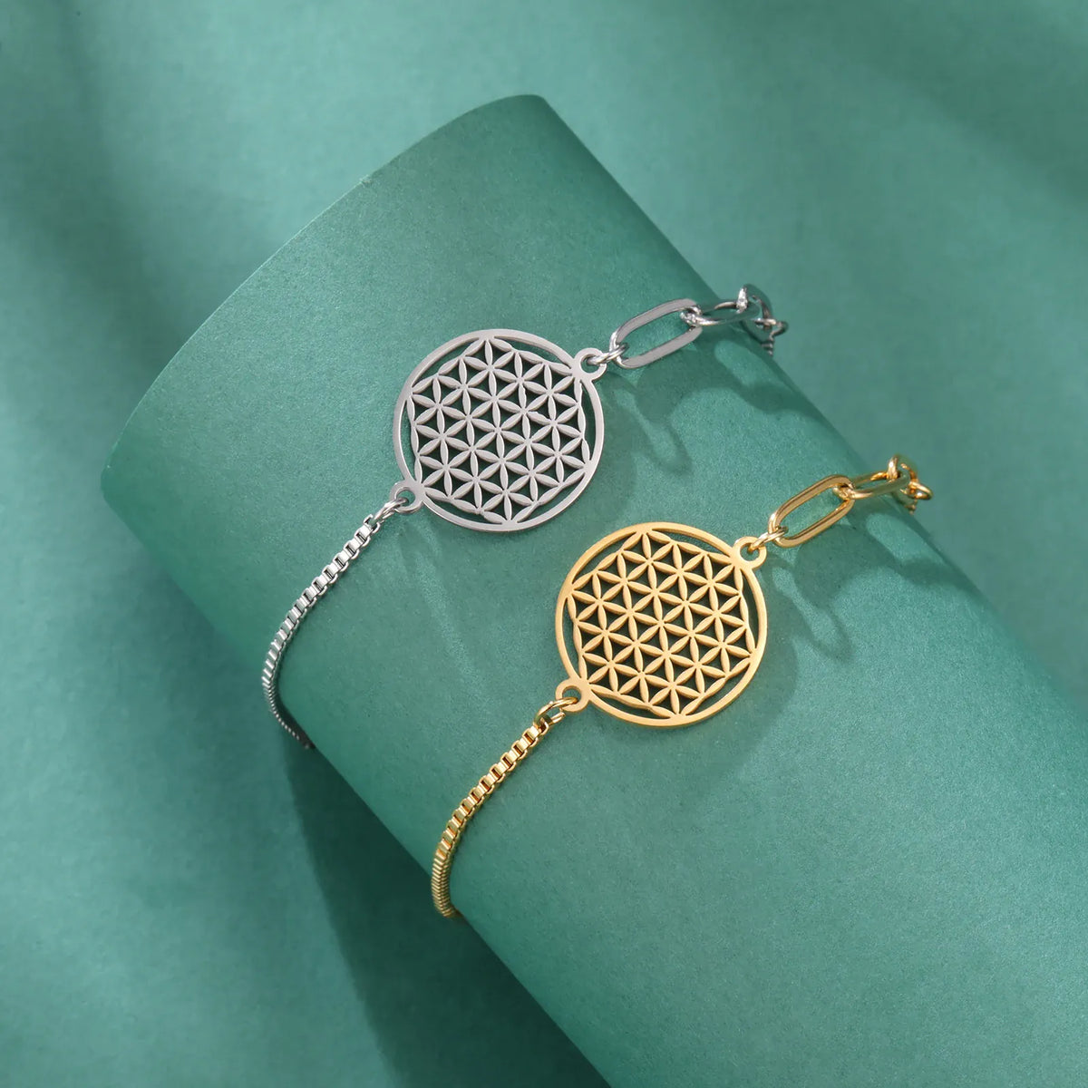 Bracelet Fleur de Vie Maillons Trombone