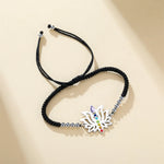Bracelet Lotus 7 Chakras sur Cordon Tressé - Vignette | Médiéfan