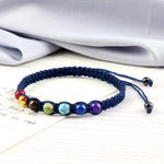 Bracelet Macramé Tressé 7 Perles de Chakras - Vignette | Médiéfan