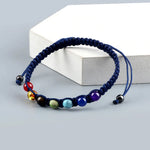 Bracelet Macramé Tressé 7 Perles de Chakras - Vignette | Médiéfan