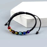 Bracelet Macramé Tressé 7 Perles de Chakras - Vignette | Médiéfan