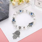 Bracelet Perles de Cristal Mains de Fatima et Breloque - Vignette | Médiéfan