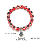 Bracelet Perles Œil Turc et Breloque Main de Fatima - Vignette | Médiéfan