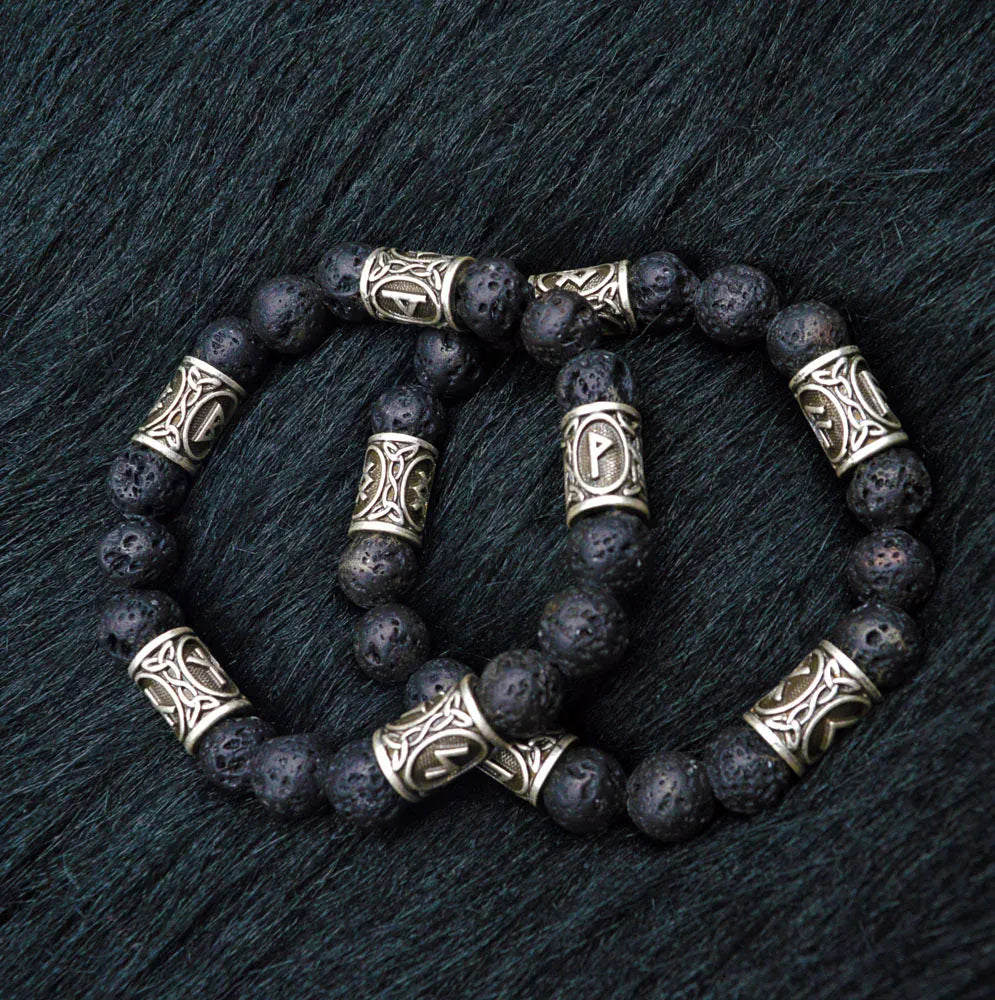 Bracelet Pierre de Lave Runique