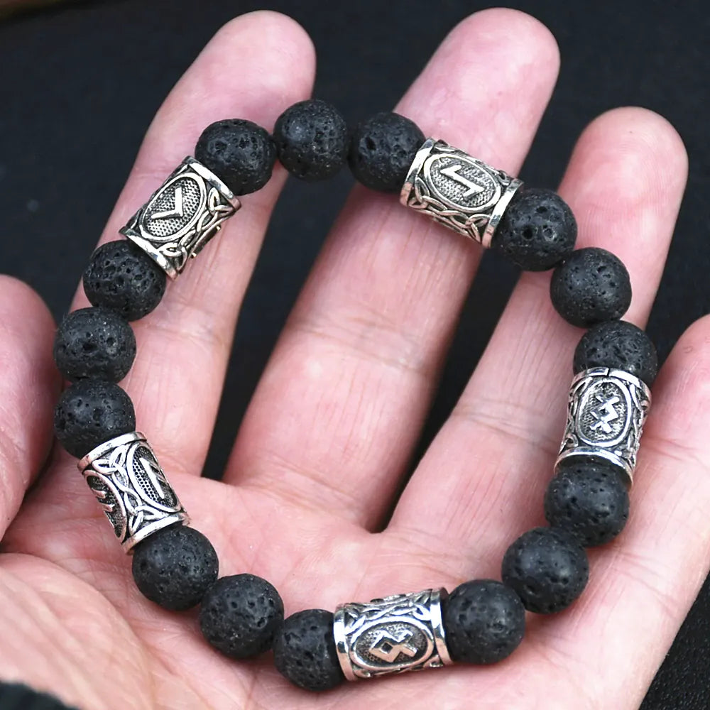 Bracelet Pierre de Lave Runique