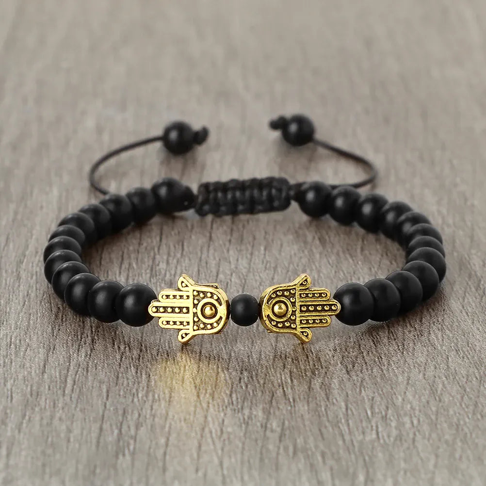 Bracelet Pierres Naturelles Deux Mains de Fatima