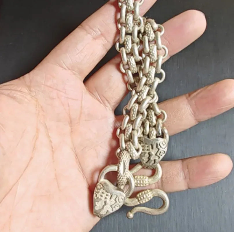 Bracelet Serpent Ancien à Fermoir Crochet