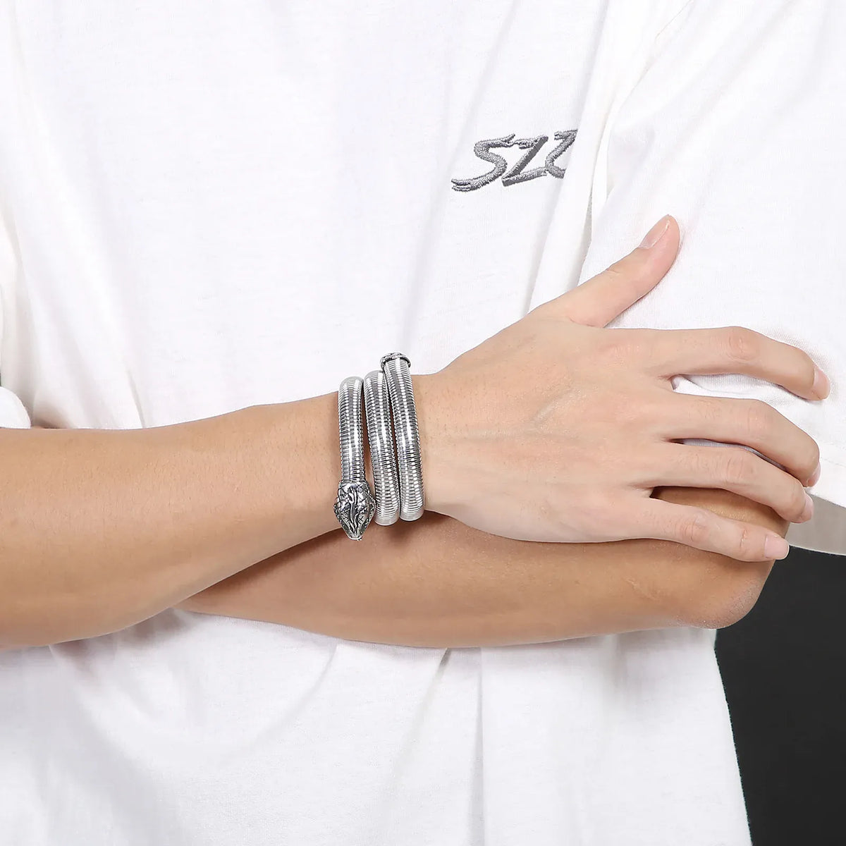 Bracelet Serpent Spirale Triple Tour