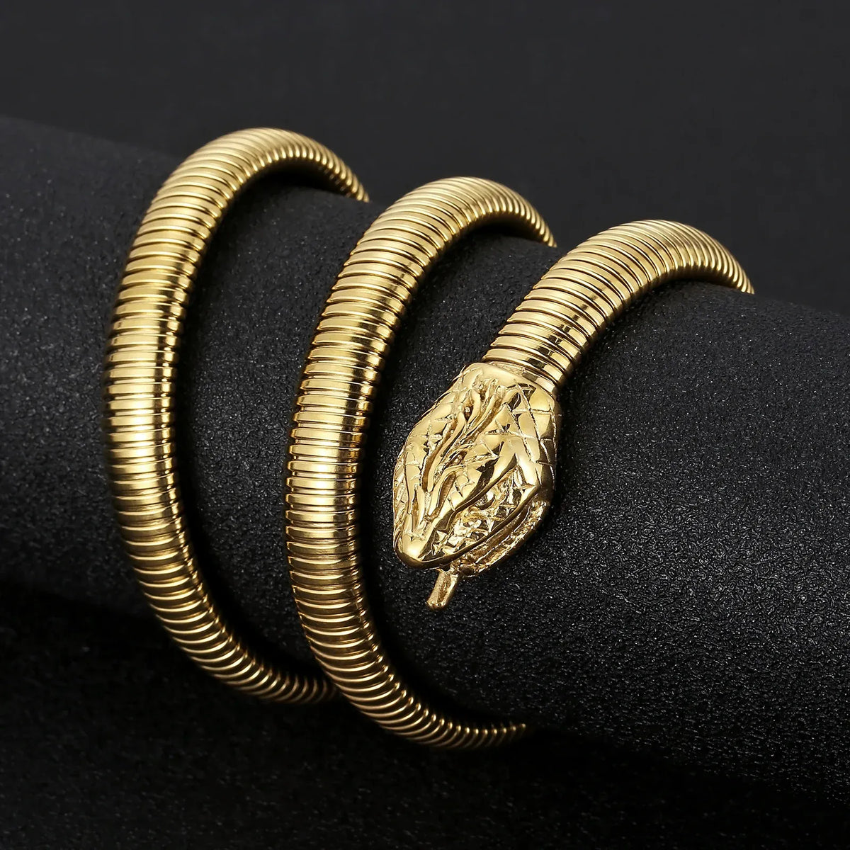 Bracelet Serpent Spirale Triple Tour