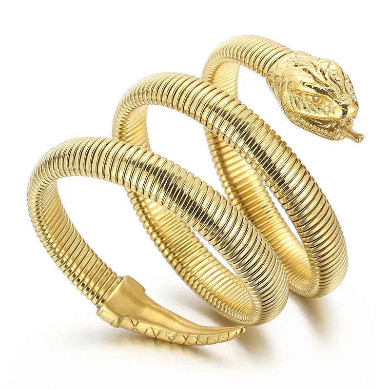Bracelet Serpent Spirale Triple Tour