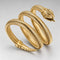 Bracelet Serpent Spirale Triple Tour Doré