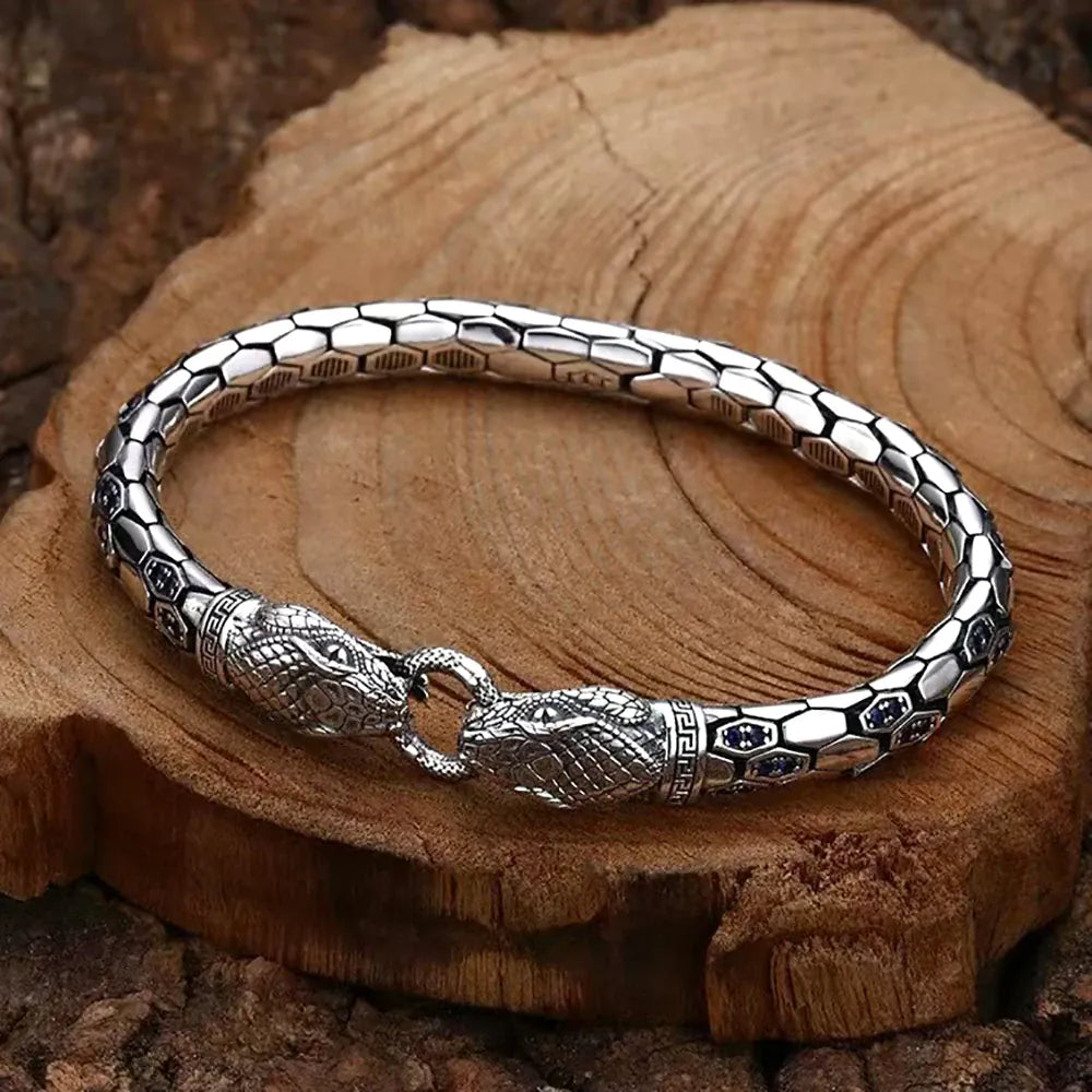 Bracelet Serpents Jumeaux à l'Anneau