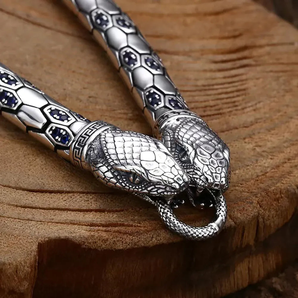 Bracelet Serpents Jumeaux à l'Anneau