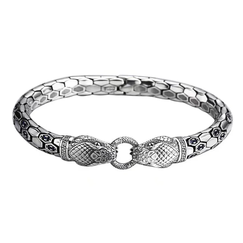 Bracelet Serpents Jumeaux à l'Anneau