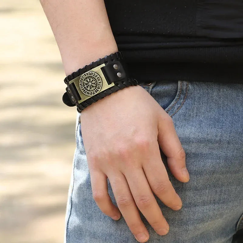 Bracelet Simili-cuir Homme Viking