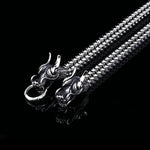 Bracelet Double Tête de Dragon Argenté - Vignette | Médiéfan
