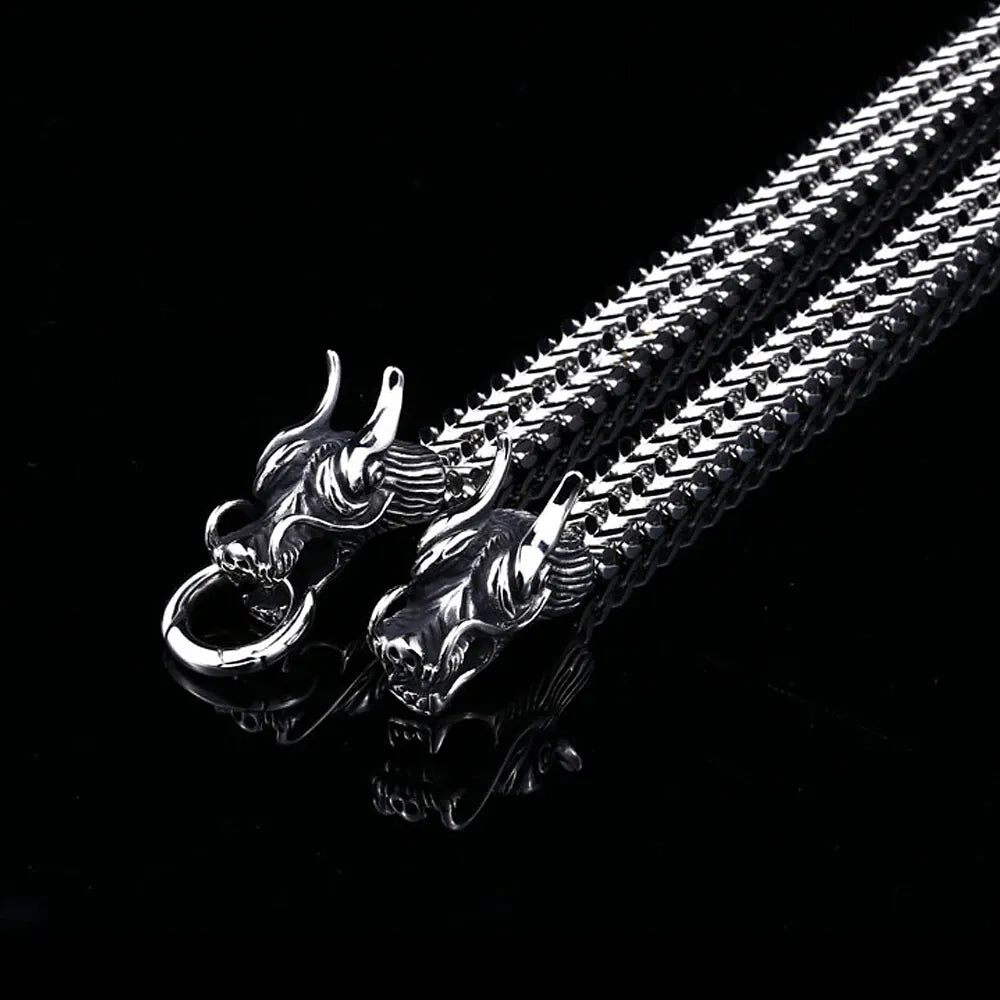 Bracelet tête de Dragon Viking Vintage pour hommes et femmes, amulette nordique en acier inoxydable, Punk, bijoux cadeau, livraison directe, nouvelle collection