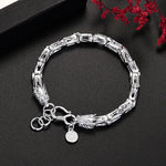 Bracelet Fin Chaîne Byzantine Tête de Dragon - Vignette | Médiéfan