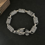 Bracelet Tête de Dragon à Maillons Gravés - Vignette | Médiéfan