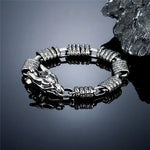 Bracelet Tête de Dragon à Maillons Gravés - Vignette | Médiéfan