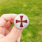 Broches de chevaliers templiers pour hommes, croix rouge, symbole maçonnique, Cabochon en verre, Badge, épingles en métal, cadeau 5 / Bronze 25mm