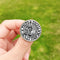 Broches de chevaliers templiers pour hommes, croix rouge, symbole maçonnique, Cabochon en verre, Badge, épingles en métal, cadeau 9 / Silver 25mm