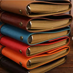 Carnet en cuir - Motif feuille - Vignette | Médiéfan
