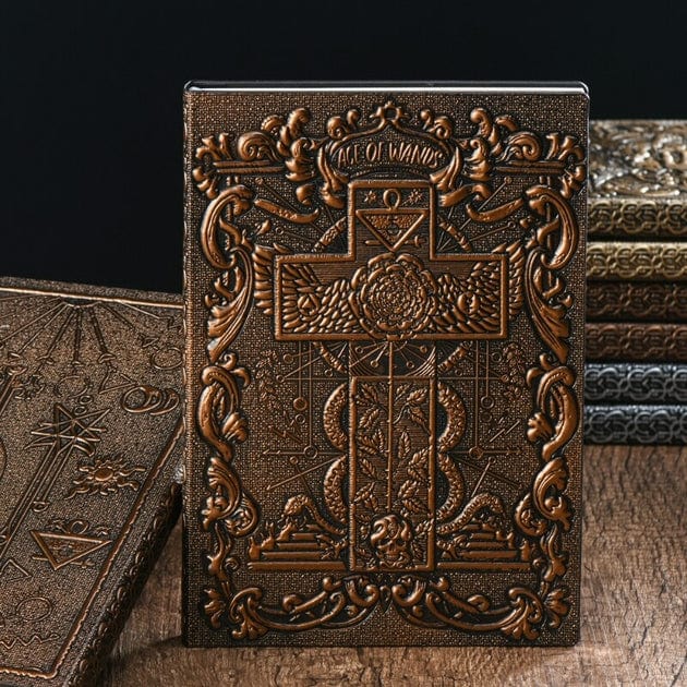 Carnet Symboles Mystiques en Relief Bronze
