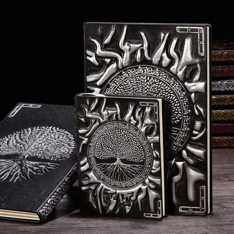 Carnet Yggdrasil en Relief A6 / Argent