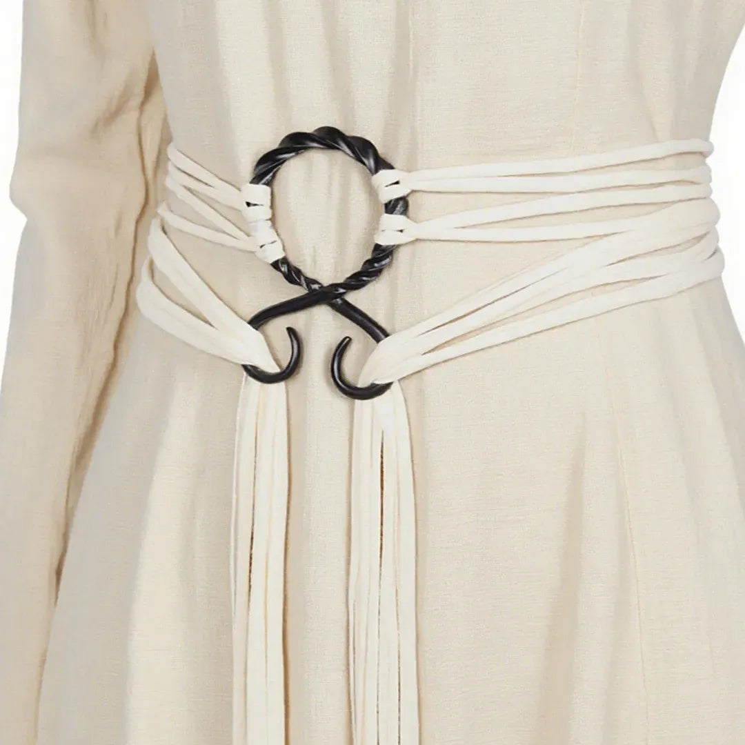 Ceinture de Corde Tressée Blanc