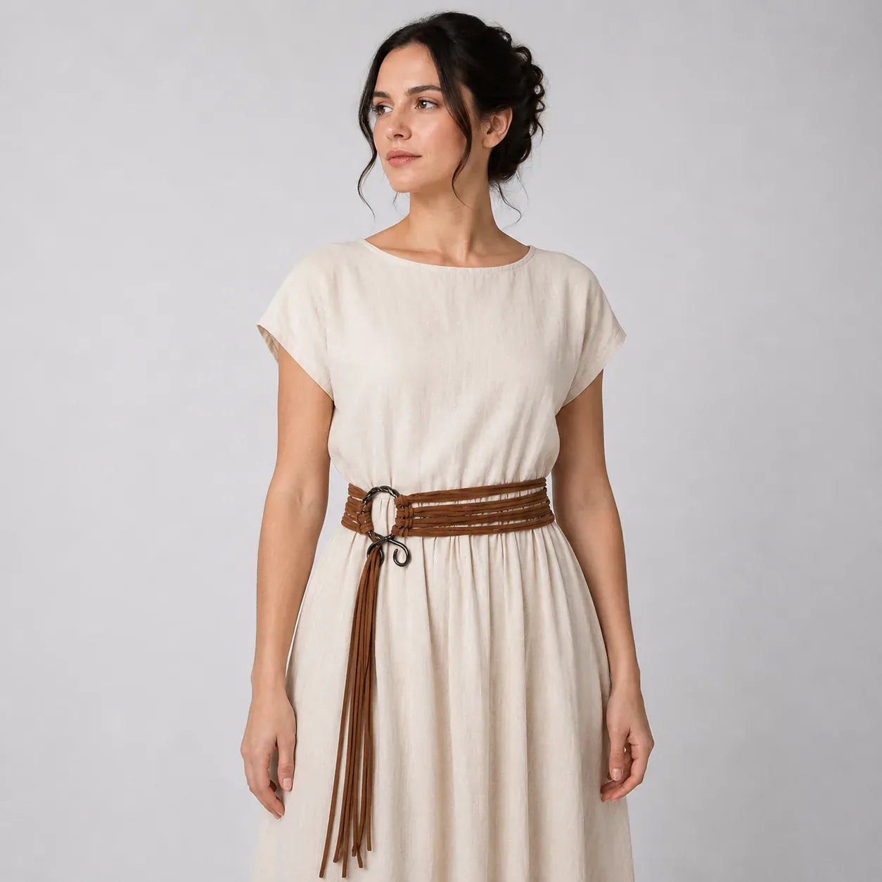 Ceinture de Corde Tressée Marron