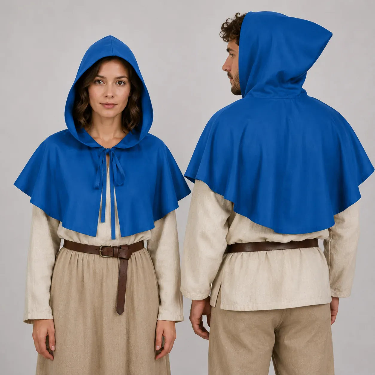 Chaperon médiéval Bleu