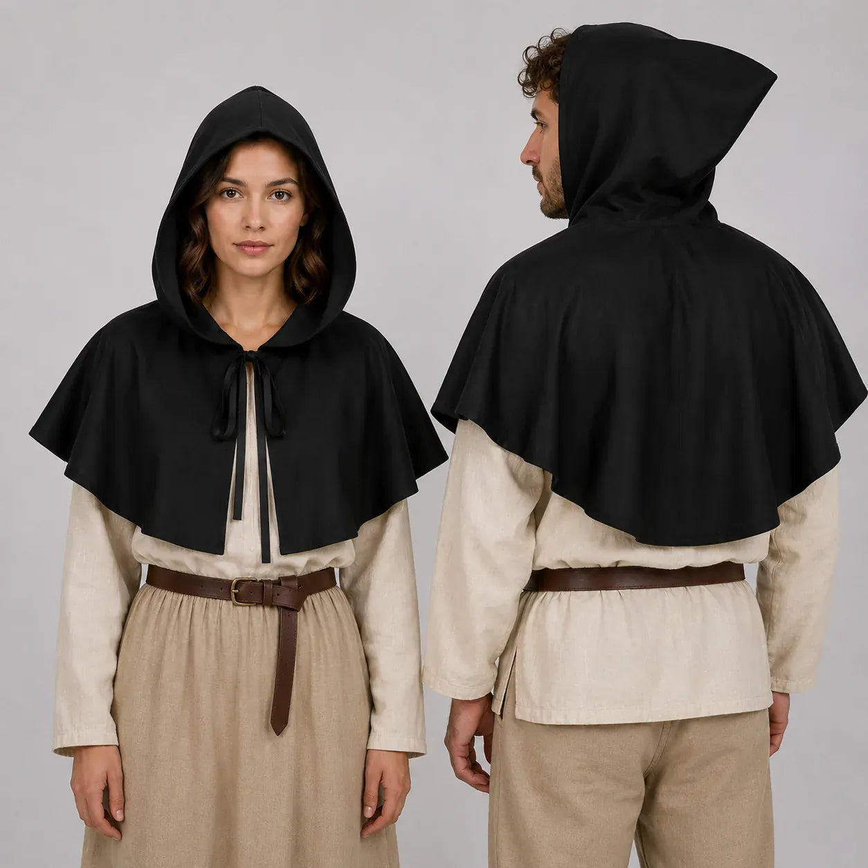 Chaperon médiéval Noir