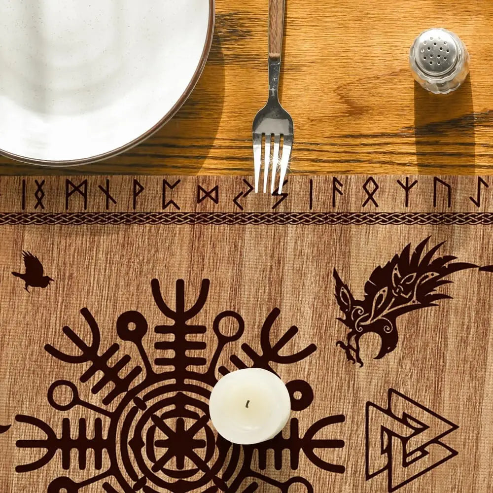 Chemin de Table Viking en Lin