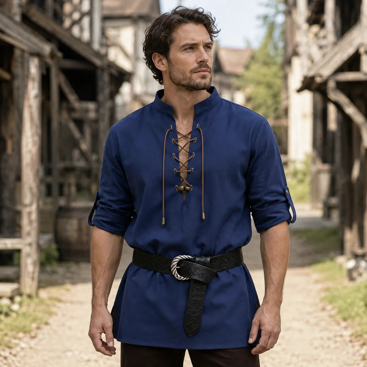 Chemise Médiévale à Laçage
