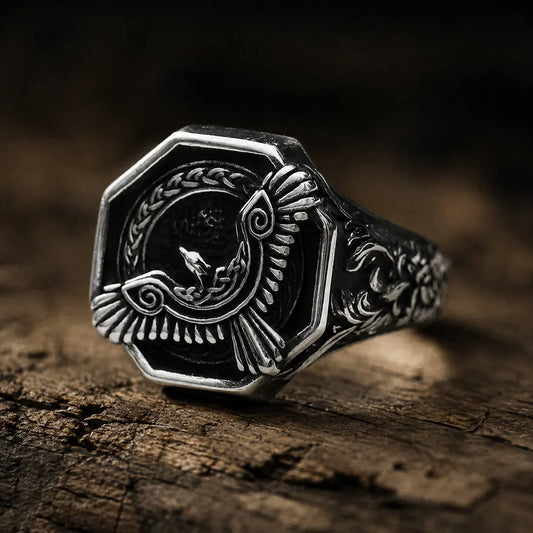 Chevalière Corbeau d'Odin