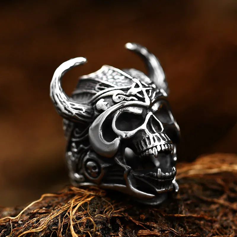 Chevalière Crâne Viking