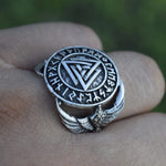 Chevalière Valknut & Corbeaux Viking - Vignette | Médiéfan
