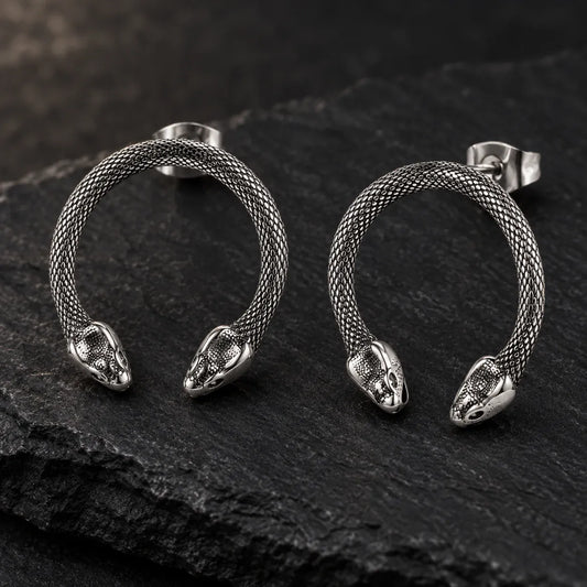 Clous d’Oreilles Serpent à Deux Têtes