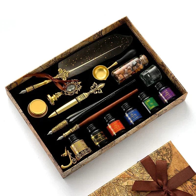 Coffret Cire à Cacheter & Calligraphie Gris