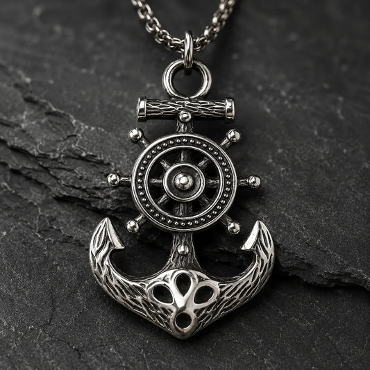 Collier Ancre & Gouvernail Marin